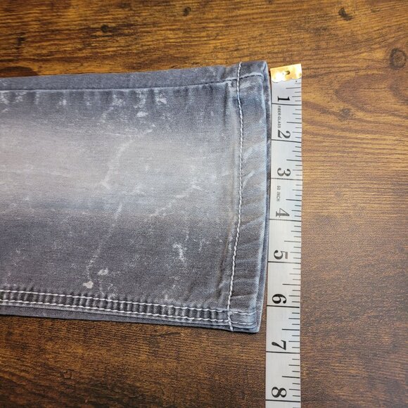 Ariya Jeans Size 12 Low Rise Skinny Gray Wash Ripped Distressed Stretch Denim - Picture 9 of 10